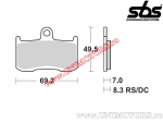 Pastilhas de freio dianteiras - SBS 782DC (carbono duplo) - (SBS)