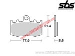 Pastilhas de freio dianteiras - SBS 796HF (cerâmica) - (SBS)