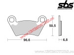 Pastilhas de freio dianteiras - SBS 800ATS (metálicas / sinterizadas) - (SBS)