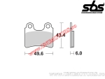 Pastilhas de freio dianteiras - SBS 802HF (cerâmicas) - (SBS)