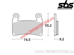 Pastilhas de freio dianteiras - SBS 860HS (metálicas / sinterizadas) - (SBS)