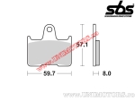 Pastilhas de freio traseiras - SBS 715LS (metálicas / sinterizadas) - (SBS)