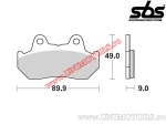 Pastillas de freno delanteras - SBS 127HF (cerámica) - (SBS)