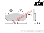 Pastillas de freno delanteras - SBS 572HF (cerámica) - (SBS)