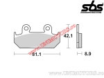 Pastillas de freno delanteras - SBS 593HF (cerámica) - (SBS)