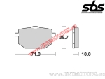 Pastillas de freno delanteras - SBS 596HF (cerámica) - (SBS)