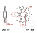 Piñón delantero JTF1269.14 (paso 520) - Honda CBR 600 F / RA Fireblade ABS / RR Fireblade / RR S1 Fireblade SP-1 ABS - JM