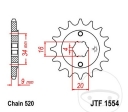 Piñón delantero JTF1554.12 (paso 520) - Hyosung GD 250 N i / GT 250 P i / Yamaha YFS 200 Blaster / YFS 200 Blaster Special - J