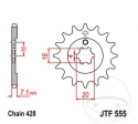 Piñón delantero JTF555.13 (paso 428) - Kawasaki KX 65 A / Yamaha RD 80 LC II / Kawasaki KX 80 G - JM