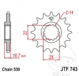 Piñón delantero JTF743.15 (paso 530) - Ducati Multistrada 1260 S / 1200 / Enduro ABS / Pro ABS / S D-AIR ABS / S GT Granturism