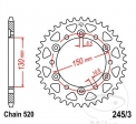 Piñón trasero JTR245/3.47 (paso 520) - Honda FMX 650 / FX 650 Vigor / NX 650 Dominator / 650 Piñón finamente dentado - JM