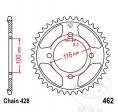 Piñón trasero JTR462.49 (paso 428) - Kawasaki KX 80 W 17/14 Pulgadas / 85 A 17/14 Pulgadas / 85 B 19/16 Pulgadas - JM