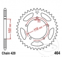 Pignon arrière JTR464.44 (pas 420) - Kawasaki KX 60 B ('99-'05) / KX 80 E ('84-'86) - JM