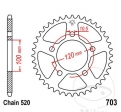 Pignon arrière JTR703.40 (pas 520) - Yamaha FZ6 S2 600 NHG / FZ6 S2 600 SAHG Fazer ABS / FZ6 S2 600 SHG Fazer / YZF-R6 600 - JM