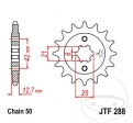 Pignon avant JTF288.16 (pas 530) - Honda CB 500 K / CB 550 F / CB 550 K / CB 750 F / CB 750 K - JM