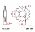 Pignon avant JTF330.15 (pas 630) - Honda CB 750 K ('78-'79) - JM