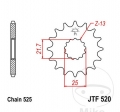 Pignon avant JTF520.15 (pas 525) - Hyosung GT 650 Ri Sport Mikuni / Ri Sport Version K / S Sport / W 650 A Guidon haut - JM