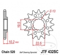 Pignone anteriore JTF432SC.14 (passo 520) - Suzuki DR-Z 400 / E / S / SM / SMU / RM 250 / RMX 250 / TS 250 X / Beta Alp 200 - JM