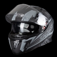 PILOTA - Casco integrale SNAKE (con visiera solare), grigio opaco [M]