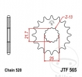 Pinhão dianteiro JTF565.17 (passo 520) - CFMOTO CL-X 700 / GT-MT 650 / NK-TK 650 / Gas Gas EC 450 F / ER-6F 650 A / B / C / D /