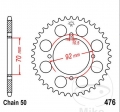 Pinhão traseiro JTR476.33 (passo 530) - Kawasaki KH 400 A / Z 250 A / 305 A GP / 400 B-D-G / 440 A Ltd-C / 500 B - JM