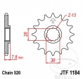 Pinion fata JTF1184.18  (pas 520) - Triumph America 865 EFI / LT EFI / Bonneville 865 EFI / T100 / EFI T100 /  865 EFI T214 - JM