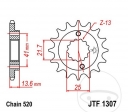 Pinion fata JTF1307.14 (pas 520) - Honda XR 650 R / Kawasaki ZX-6R 600 G Ninja / 600 H Ninja Kat / 600 J Ninja - JM