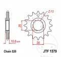 Pinion fata JTF.1579.16 - Yamaha YZF-R1 1000 / 1000 ABS / 1000 Anniversary / 1000 Anniversary ABS / 1000 M - JM