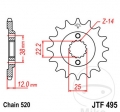 Pinion fata JTF495.15 (pas 520) - Ducati Sport 750 ('88-'90) - JM