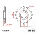 Pinion fata JTF579.14 (pas 530) - Yamaha FZ1 1000 S GT Fazer / FZ1 1000 SA Fazer ABS / FZ1 1000 SA GT Fazer ABS  - JM