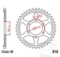 Pinion spate JTR816.38 (pas 530) - Suzuki GS 550 L Gussrad / GS 550 M Katana / GS 550 M Katana Anti Dive - JM