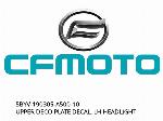 PLACĂ DECORATIVĂ SUPERIOARĂ DECAL, FAR STÂNG - 5BYV-190305-A500-10 - CFMOTO