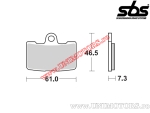 Placute frana fata - SBS 856HS (metalice / sinterizate) - (SBS)