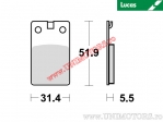 Placute frana spate - MCB564SR sinterizate SR - Lucas TRW