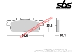 Plaquettes de frein arrière - SBS 201CT (technologie en carbone) - (SBS)