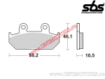 Plaquettes de frein avant - SBS 647HS (métalliques / frittées) - (SBS)