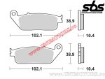 Plaquettes de frein avant - SBS 654HF (céramique) - (SBS)