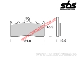 Plaquettes de frein avant - SBS 778HS (métalliques / frittées) - (SBS)