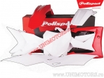 Plastic set (white / red) - Honda CRF 250 R ('14-'17) / CRF 250 RE ('16-'17) / CRF 450 R ('13-'16) / CRF 450 RE - Polisport