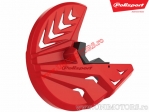 Protector de disco de freno delantero rojo Honda CRF 250 R / CRF 450 R ('10-'14) - Polisport