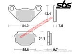 Rear brake pads - SBS 118HF (ceramic) - (SBS)