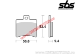 Rear brake pads - SBS 152CT (carbon technology) - (SBS)