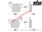 Rear brake pads - SBS 777CS (carbon-silver) - (SBS)