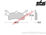 Rear brake pads - SBS 787ATS (metal / sintered) - (SBS)