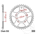 Rear pinion JTR828.46 (step 532) - Suzuki GSX-R 1100 ('86-'88) - JM