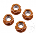 Rear pinion nuts set 4 pieces 10 x 1.25 mm JMP - Suzuki RV-VL 125 / TU 250 / RD 80-125 / SR 125 / XS 400 / XT 550-600 - JM