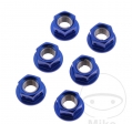 Rear pinion nuts set 6 pieces 8 x 1.25 mm JMP - Honda CR 125-250-500 R / CRF 230-250-450 F / NS 400 R / NX 250 / RVF 400 R - JM