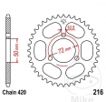 Rear Sprocket JTR216.36 (pitch 420) - Honda NSR 50 S ('89-'96) - JM