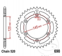 Rear Sprocket JTR698.41 (520 pitch) - Cagiva W16 600 ('94-'97) / W8 125 LC ('93-'98) - JM