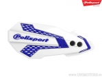 Replacement plastic set white blue hand guards MX Flow - Polisport